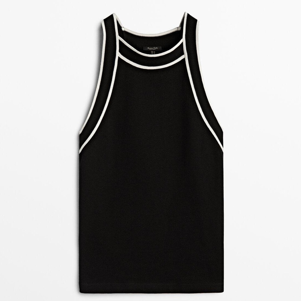 Massimo Dutti Sleeveless Contrast Top